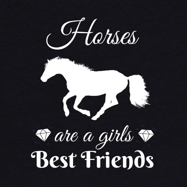 Horses Are A Girl's Best Friend Equestrian Rider by Foxxy Merch